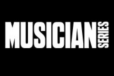 White text on Black background that says musician series